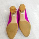 S.Ferragamo Size 7D Pump Pink Suede Leather with Gold Hardware #RKYR-11 - Image 11