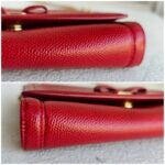 Salvatore Ferragamo Miss Vara Red Calfskin with Gold Hardware #RKST-3 - Image 12