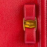 Salvatore Ferragamo Miss Vara Red Calfskin with Gold Hardware #RKST-3 - Image 14