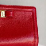 Salvatore Ferragamo Miss Vara Red Calfskin with Gold Hardware #RKST-3 - Image 3