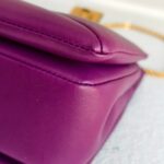 Valentino Garavani One Stud Sling Bag Purple Lambskin with Gold Hardware #RKUS-5 - Image 13