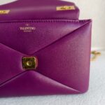 Valentino Garavani One Stud Sling Bag Purple Lambskin with Gold Hardware #RKUS-5 - Image 4