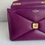 Valentino Garavani One Stud Sling Bag Purple Lambskin with Gold Hardware #RKUS-5 - Image 3