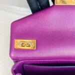 Valentino Garavani One Stud Sling Bag Purple Lambskin with Gold Hardware #RKUS-5 - Image 21