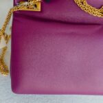 Valentino Garavani One Stud Sling Bag Purple Lambskin with Gold Hardware #RKUS-5 - Image 5