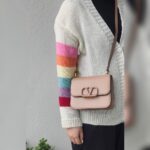 Valentino Garavani VSling Bag Nude Smooth Calf leather with Gold Hardware #RKUS-4 - Image 27