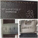 Burberry Belt Size 100cm Dark Brown Leather with Silver Hardware #RYLE-2 - Image 4