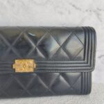Chanel Boy Flap Wallet Black Patent Leather with Gold Hardware #RYEU-5 - Image 3