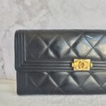 Chanel Boy Flap Wallet Black Patent Leather with Gold Hardware #RYEU-5 - Image 2