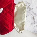 Chanel Clutch Red Satin with Silver Hardware #RYLY-1 - Image 29