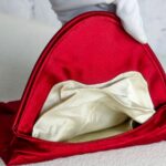 Chanel Clutch Red Satin with Silver Hardware #RYLY-1 - Image 20