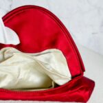 Chanel Clutch Red Satin with Silver Hardware #RYLY-1 - Image 21