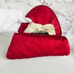 Chanel Clutch Red Satin with Silver Hardware #RYLY-1 - Image 19