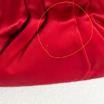 Chanel Clutch Red Satin with Silver Hardware #RYLY-1 - Image 6