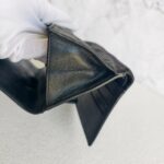 Chanel Compact Wallet Black Embossed Leather with Silver Hardware #RYEU-7 - Image 16