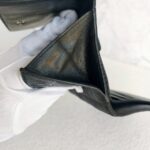 Chanel Compact Wallet Black Embossed Leather with Silver Hardware #RYEU-7 - Image 17