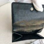 Chanel Compact Wallet Black Embossed Leather with Silver Hardware #RYEU-7 - Image 10