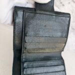 Chanel Compact Wallet Black Embossed Leather with Silver Hardware #RYEU-7 - Image 12