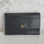 Chanel Flap Wallet Black Goatskin with Silver Hardware #RYEU-8