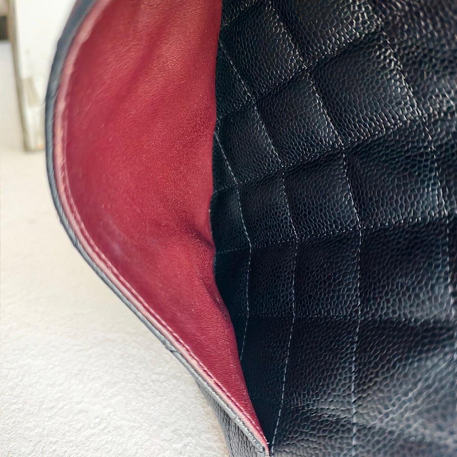 Chanel-Jumbo-Large-Double-Flap-Black-Grained-Calfskin-with-Gold Hardware #GUUEE-1 (16)