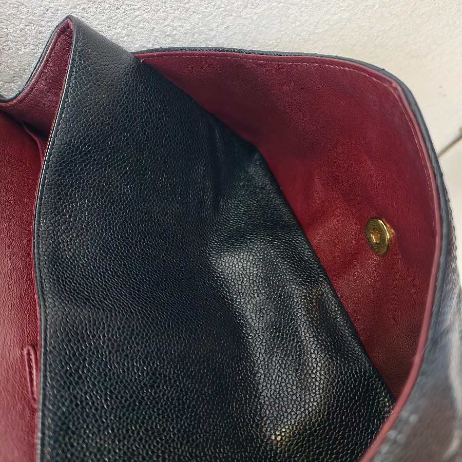 Chanel-Jumbo-Large-Double-Flap-Black-Grained-Calfskin-with-Gold Hardware #GUUEE-1 (24)