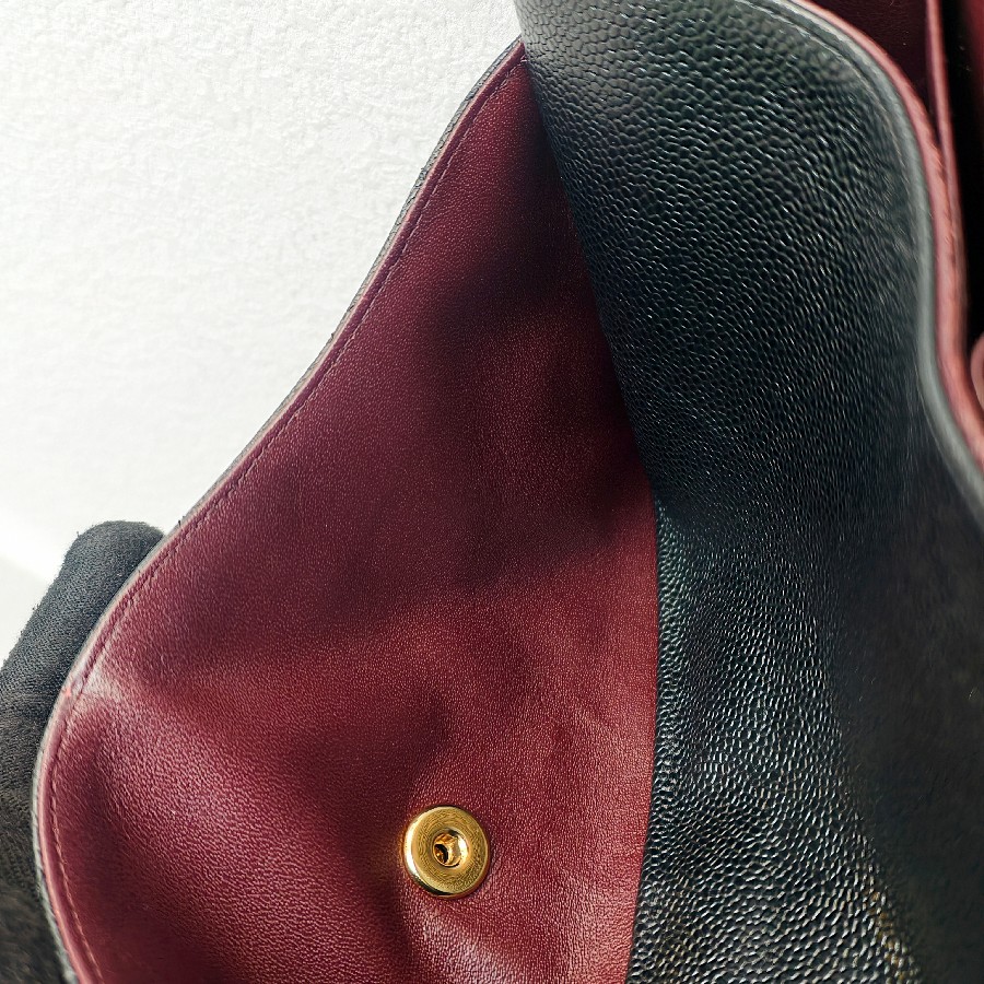 Chanel-Jumbo-Large-Double-Flap-Black-Grained-Calfskin-with-Gold Hardware #GUUEE-1 (25)