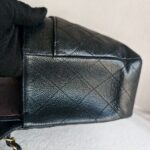 Chanel Jumbo Large Double Flap Black Grained Calfskin with Gold Hardware #GUUEE-1 - Image 9