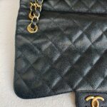 Chanel Jumbo Large Double Flap Black Grained Calfskin with Gold Hardware #GUUEE-1 - Image 3