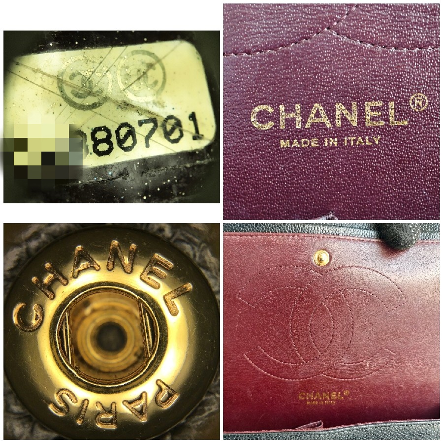 Chanel-Jumbo-Large-Double-Flap-Black-Grained-Calfskin-with-Gold Hardware #GUUEE-1 (4)