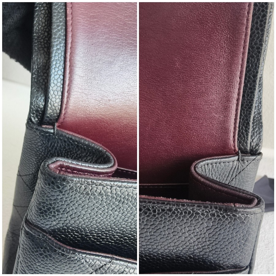 Chanel-Jumbo-Large-Double-Flap-Black-Grained-Calfskin-with-Gold Hardware #GUUEE-1 (6)