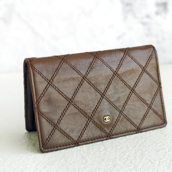 Chanel Small Wallet Card Holder with Gold Hardware #RYEU-6