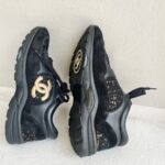 Chanel Trainers Size 40 Black Shoes #RYEE-5 - Image 4