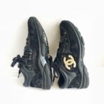 Chanel Trainers Size 40 Black Shoes #RYEE-5 - Image 5