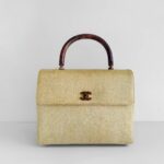 Chanel Vintage Kelly Bag Brown Coated Canvas with Gold Hardware #RYEU-1