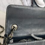 Chanel Vintage Small Flap Black Lambskin with Silver Hardware #RYEU-4 - Image 16