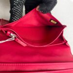 Chanel Wallet Red Leather with Silver Hardware #RKOL-7 - Image 26