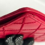 Chanel Wallet Red Leather with Silver Hardware #RKOL-7 - Image 15