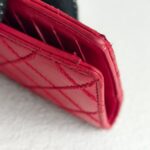 Chanel Wallet Red Leather with Silver Hardware #RKOL-7 - Image 13