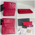 Chanel Wallet Red Leather with Silver Hardware #RKOL-7 - Image 2