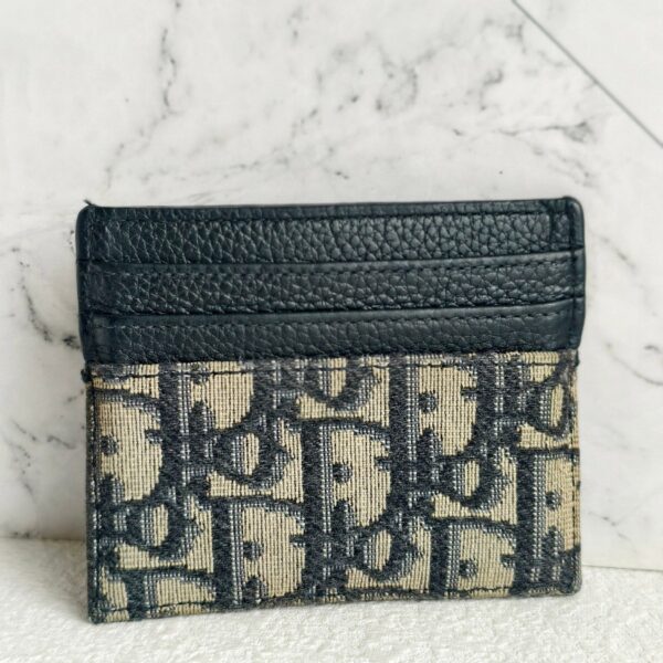 Dior Card Holder Oblique JacquardCalf leather and Silver Hardware #RYLO-1