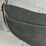 Dior Saddle Bag Grey Denim with Patent Leather and Silver Hardware #RYES-1 - Image 12