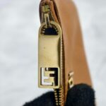 Fendi Key/Coin Pouch Brown Leather with Gold Hardware #RYLR-8 - Image 9