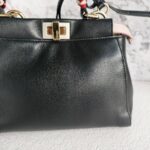Fendi Mini Peekaboo Black Calf Leather with Gold Hardware #RKTR-1 - Image 6