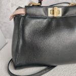 Fendi Mini Peekaboo Black Calf Leather with Gold Hardware #RKTR-1 - Image 3