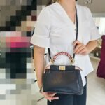 Fendi Mini Peekaboo Black Calf Leather with Gold Hardware #RKTR-1 - Image 35