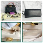 Fendi Mini Peekaboo Black Calf Leather with Gold Hardware #RKTR-1 - Image 2