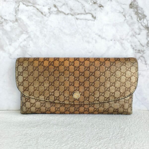 Gucci Long Wallet Gold Guccissima Leather with Gold Hardware #RKOL-5