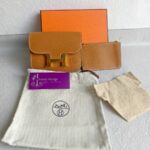 Hermes Constance Slim Wallet Toffee Epsom Leather with Gold Hardware #OYSK-2 - Image 2