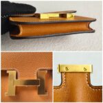 Hermes Constance Slim Wallet Toffee Epsom Leather with Gold Hardware #OYSK-2 - Image 10