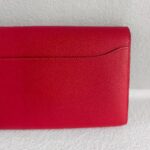 Hermes Constance Wallet Red Epsom Leather with Palladium Plated Hardware #RKRE-2 - Image 6
